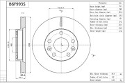 B6F993S Brzdový kotouč Premium Advics AISIN