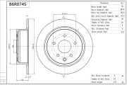 B6R074S Brzdový kotouč Premium Advics AISIN