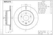 B6R107S Brzdový kotouč Premium Advics AISIN