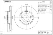 C6F110S Brzdový kotouč Premium Advics AISIN