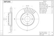 E6F530S Brzdový kotouč Premium Advics AISIN