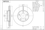 E6F531S Brzdový kotouč Premium Advics AISIN