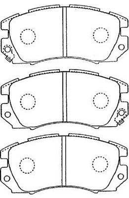 F1N011 Sada brzdových destiček, kotoučová brzda Premium Advics AISIN