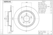 K6R914S Brzdový kotouč Premium Advics AISIN