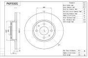 P6F930S Brzdový kotouč Premium Advics AISIN