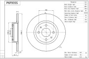 P6F935S AISIN brzdový kotúč P6F935S AISIN