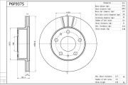 P6F937S Brzdový kotouč Premium Advics AISIN