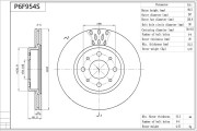 P6F954S Brzdový kotouč Premium Advics AISIN