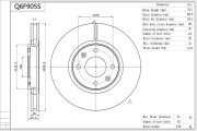 Q6F905S Brzdový kotouč Premium Advics AISIN