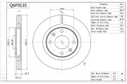 Q6F913S Brzdový kotouč Premium Advics AISIN