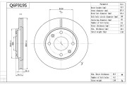 Q6F919S Brzdový kotouč Premium Advics AISIN