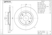 Q6F923S Brzdový kotouč Premium Advics AISIN