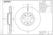 Q6F960S Brzdový kotouč Premium Advics AISIN