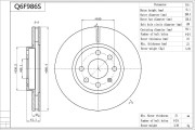 Q6F986S Brzdový kotouč Premium Advics AISIN