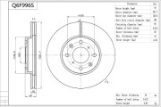 Q6F996S Brzdový kotouč Premium Advics AISIN