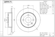 Q6R917S Brzdový kotouč Premium Advics AISIN