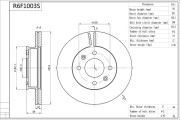 R6F1003S Brzdový kotouč Premium Advics AISIN