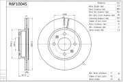 R6F1004S Brzdový kotouč Premium Advics AISIN