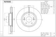 R6F808S Brzdový kotouč Premium Advics AISIN