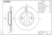 R6F988S Brzdový kotouč Premium Advics AISIN