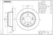 R6R809S Brzdový kotouč Premium Advics AISIN