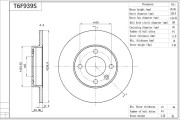 T6F939S Brzdový kotouč Premium Advics AISIN