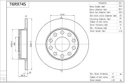 T6R974S Brzdový kotouč Premium Advics AISIN