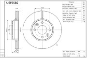 U6F958S Brzdový kotouč Premium Advics AISIN