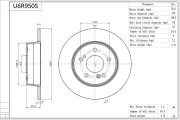 U6R950S Brzdový kotouč Premium Advics AISIN