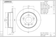 U6R955S Brzdový kotouč Premium Advics AISIN