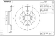 X6F843S Brzdový kotouč Premium Advics AISIN