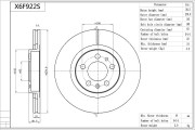 X6F922S Brzdový kotouč Premium Advics AISIN