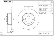 X6F925S Brzdový kotouč Premium Advics AISIN