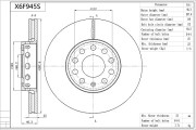 X6F945S Brzdový kotouč Premium Advics AISIN