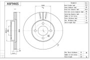 X6F946S Brzdový kotouč Premium Advics AISIN