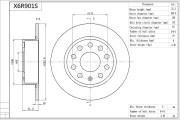 X6R901S Brzdový kotouč Premium Advics AISIN