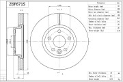 Z6F671S Brzdový kotouč Premium Advics AISIN