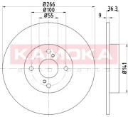 103152 Brzdový kotouč KAMOKA