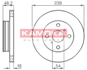 103826 Brzdový kotouč KAMOKA