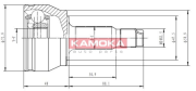 6348 Sada kloubů, hnací hřídel KAMOKA