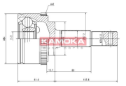 7081 Sada kloubu s manžetou KAMOKA