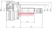 7098 Sada kloubu s manžetou KAMOKA