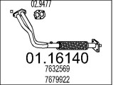 01.16140 Výfuková trubka MTS