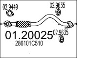 01.20025 Výfuková trubka MTS