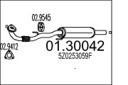 01.30042 Přední tlumič výfuku MTS