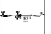01.50118 Střední tlumič výfuku MTS