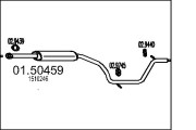 01.50459 Střední tlumič výfuku MTS