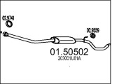 01.50502 Střední tlumič výfuku MTS