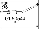 01.50544 Střední tlumič výfuku MTS