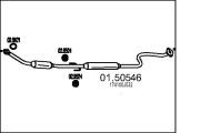 01.50546 Střední tlumič výfuku MTS